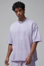 Dyed Washed Loose T-shirt And Shorts Set