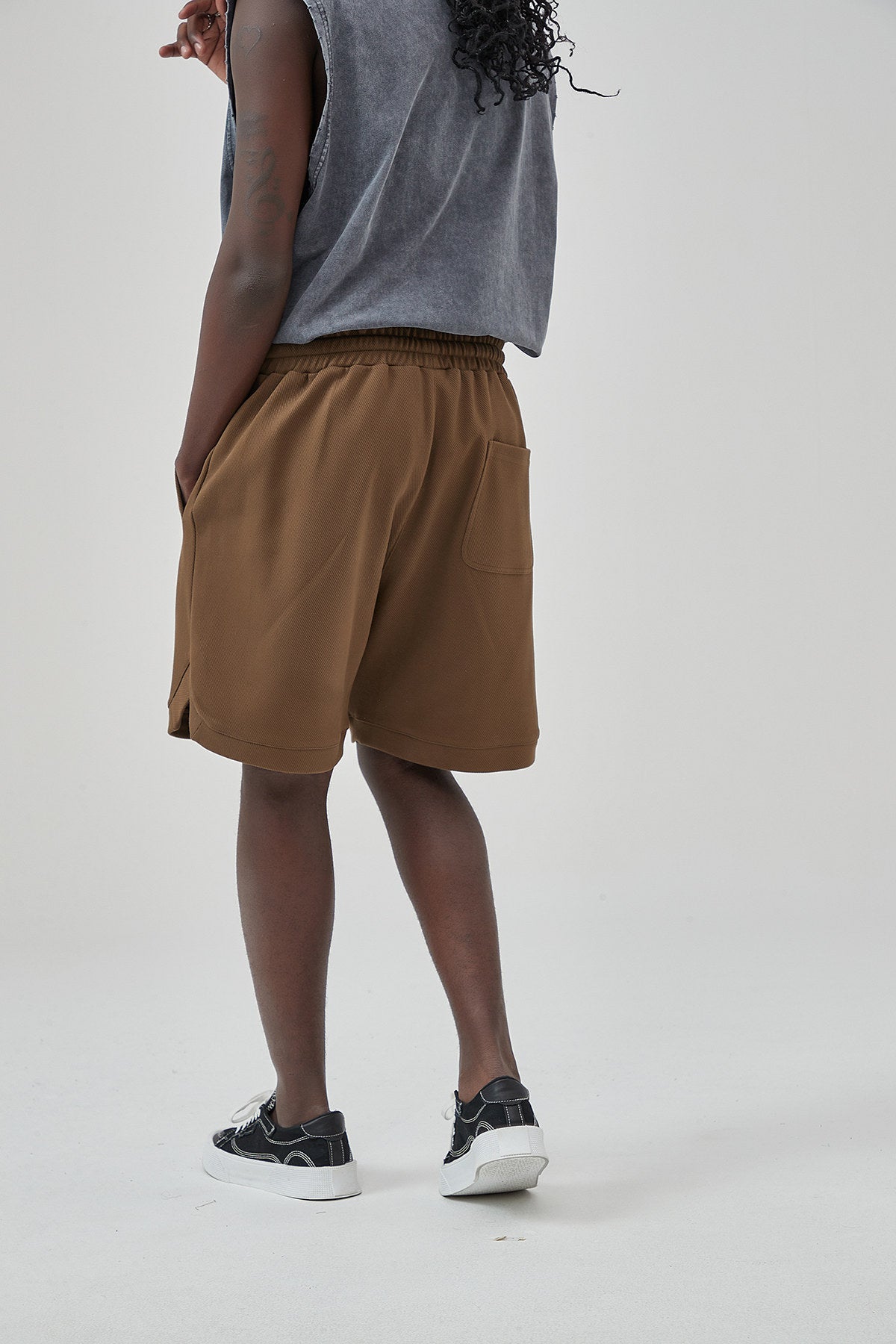 Loose Drawstring Track Men Shorts