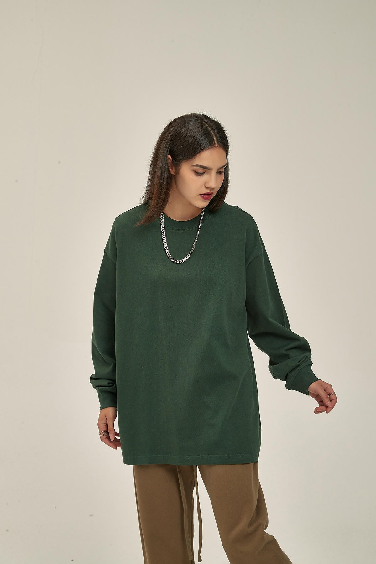 305G Loose Women Long Sleeve T-Shirt