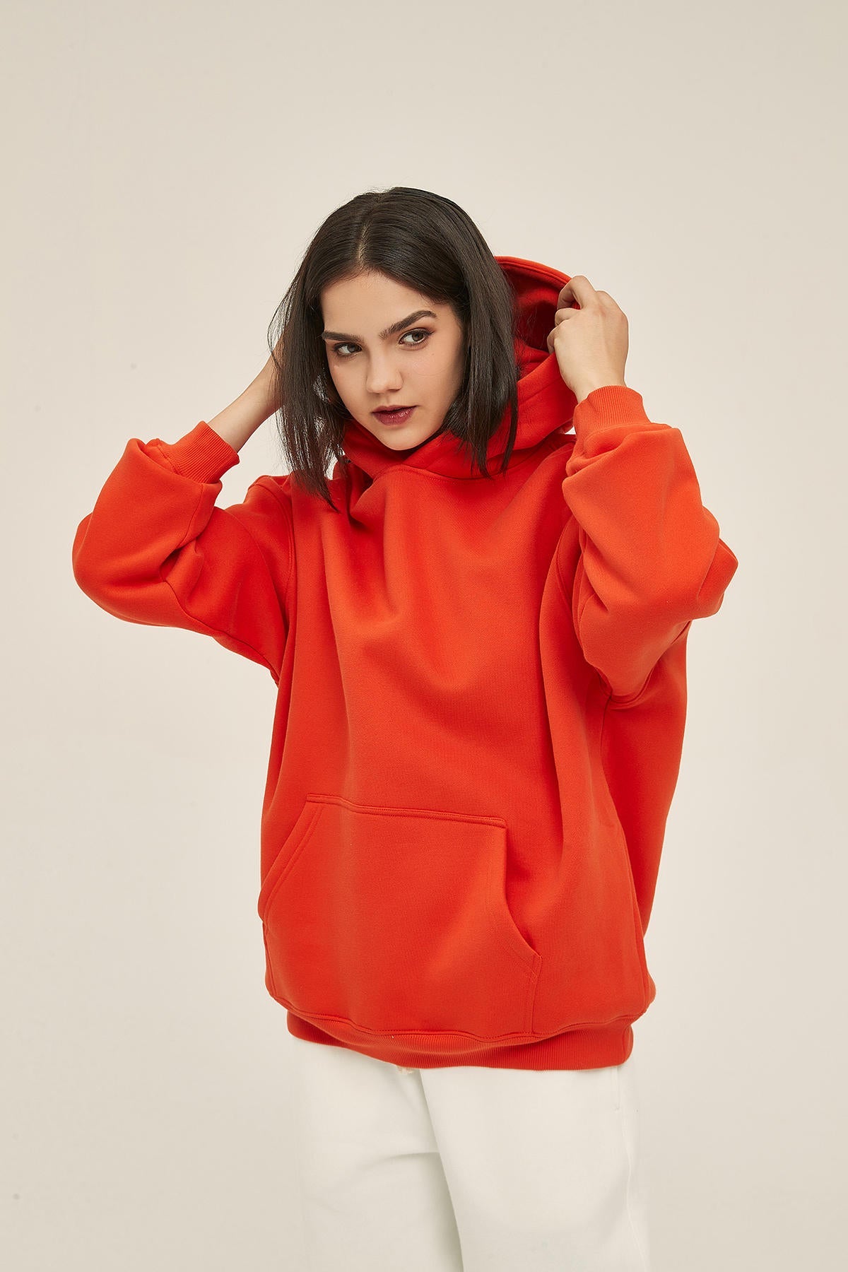 350G Loose Fleece Women Hoodie