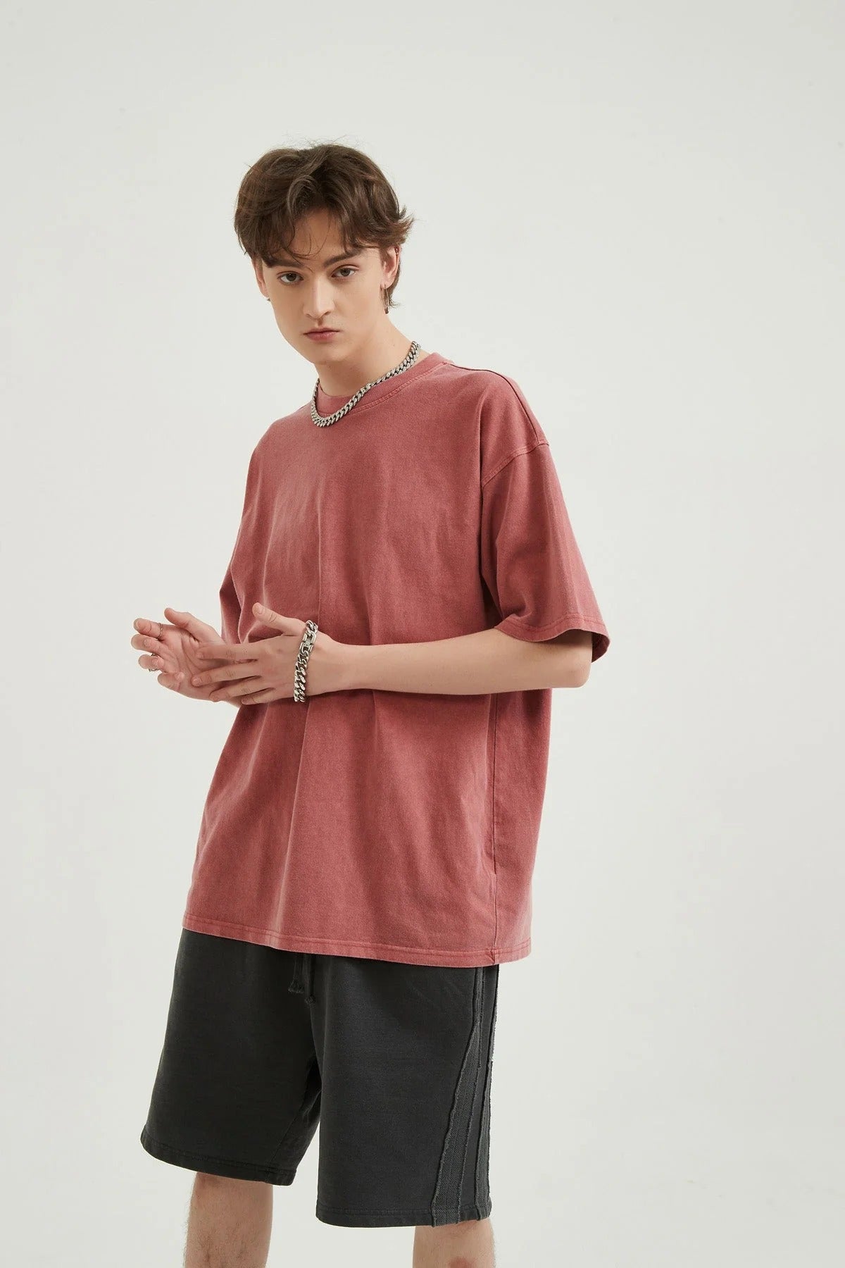 250G Loose Cotton Men T-shirt