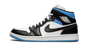 AIR JORDAN 1 MID WMNS "Black / White / University Blue"