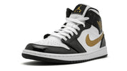 Air Jordan 1 Mid SE "Black Gold Patent Leather"