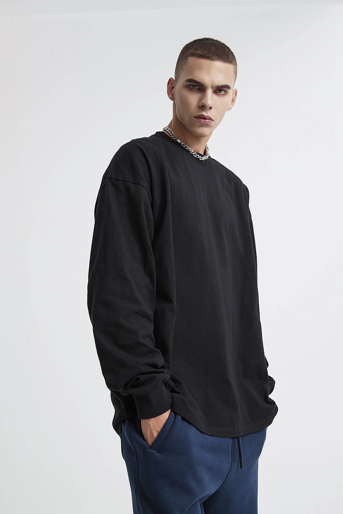 Washed Men Long Sleeve T-Shirt