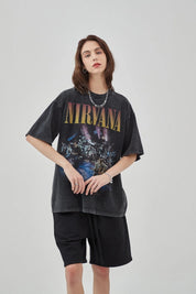 Vintage Nirvana Print Women T-Shirt