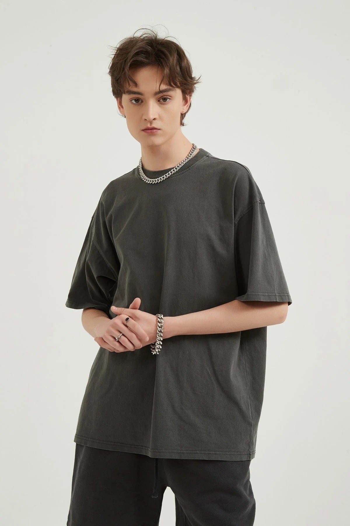 250G Loose Cotton Men T-shirt