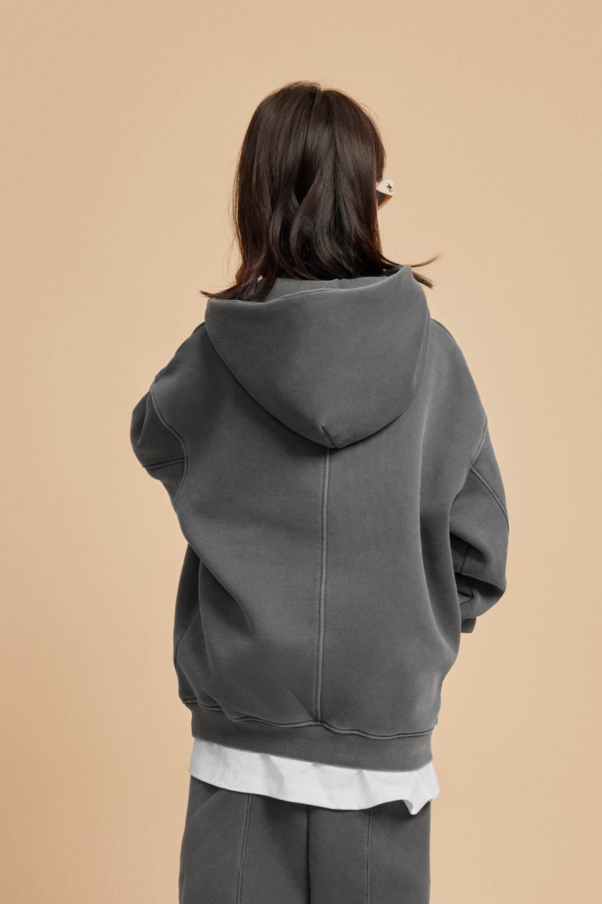 355G Fleece Washed Distressed Kids Hoodie