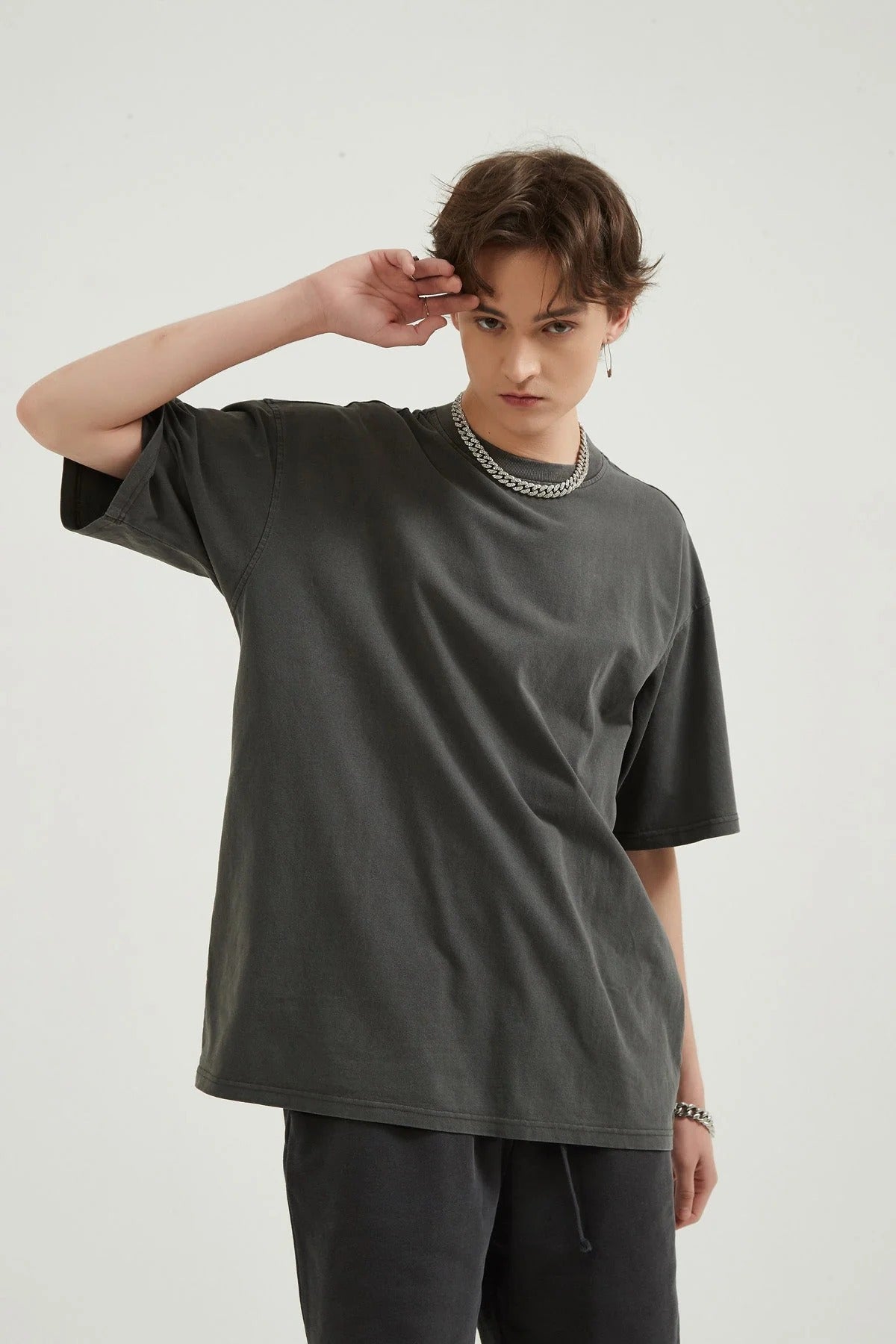 250G Loose Cotton Men T-shirt