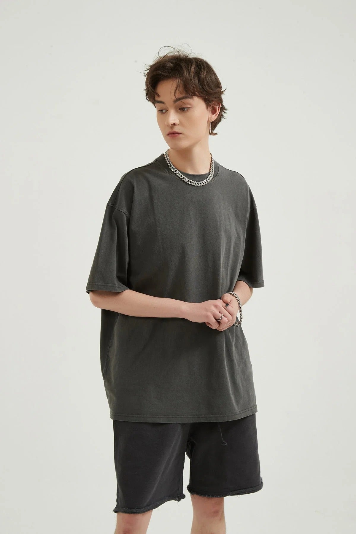 250G Loose Cotton Men T-shirt