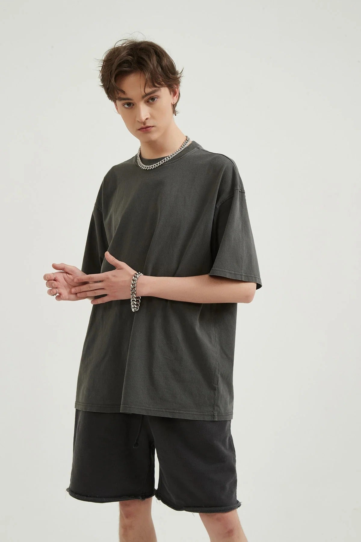 250G Loose Cotton Men T-shirt