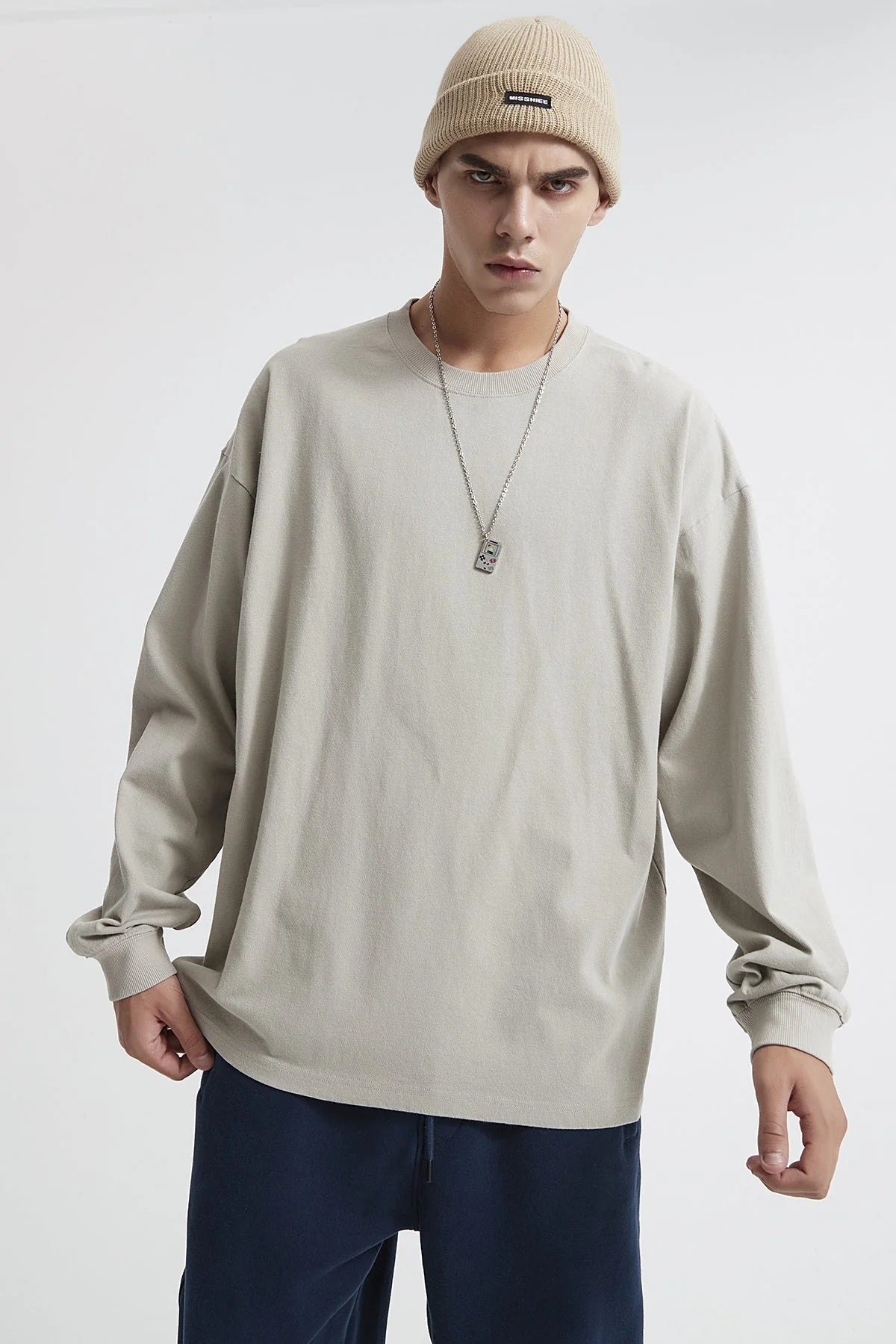 Washed Men Long Sleeve T-Shirt