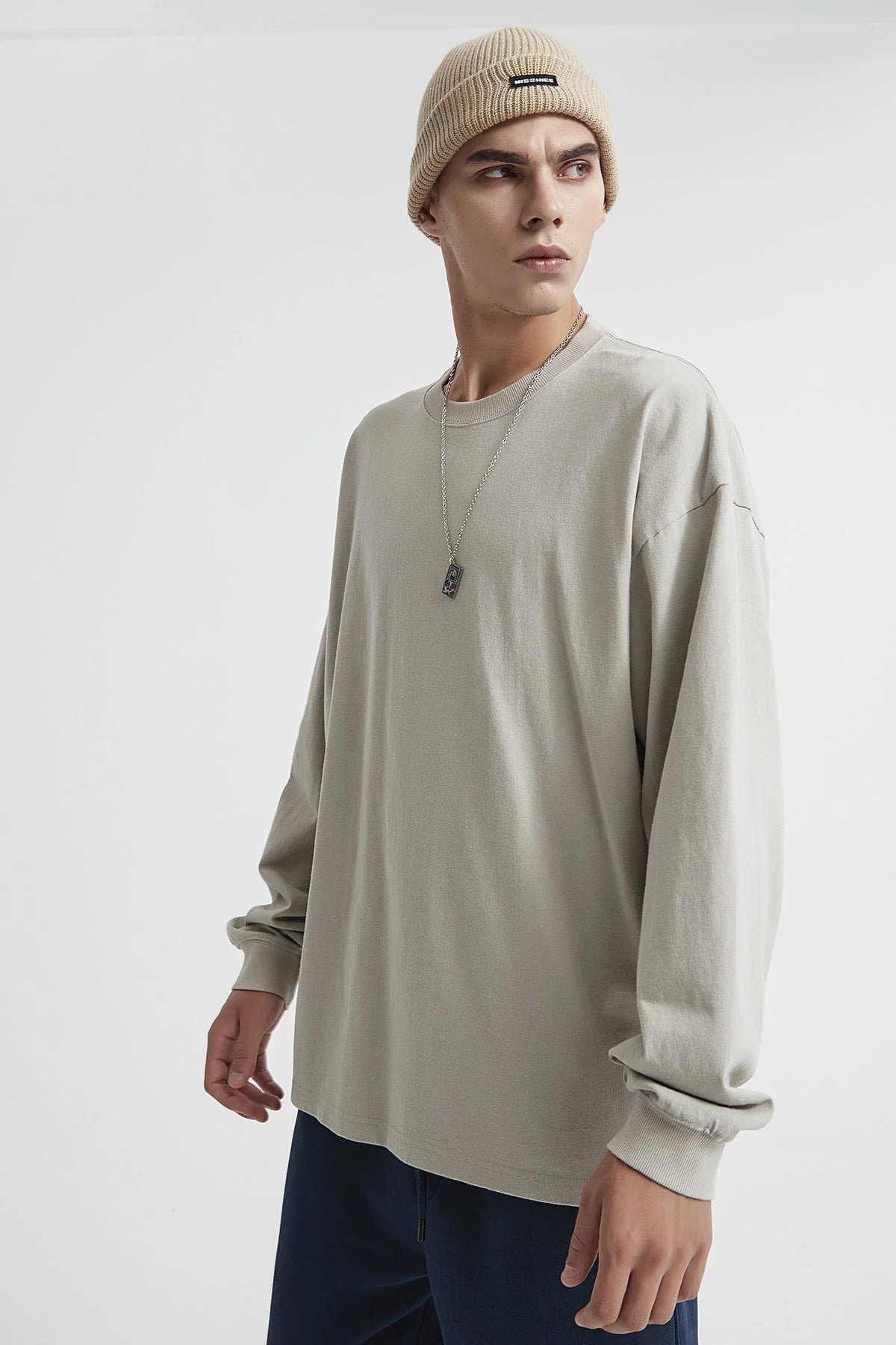 Washed Men Long Sleeve T-Shirt