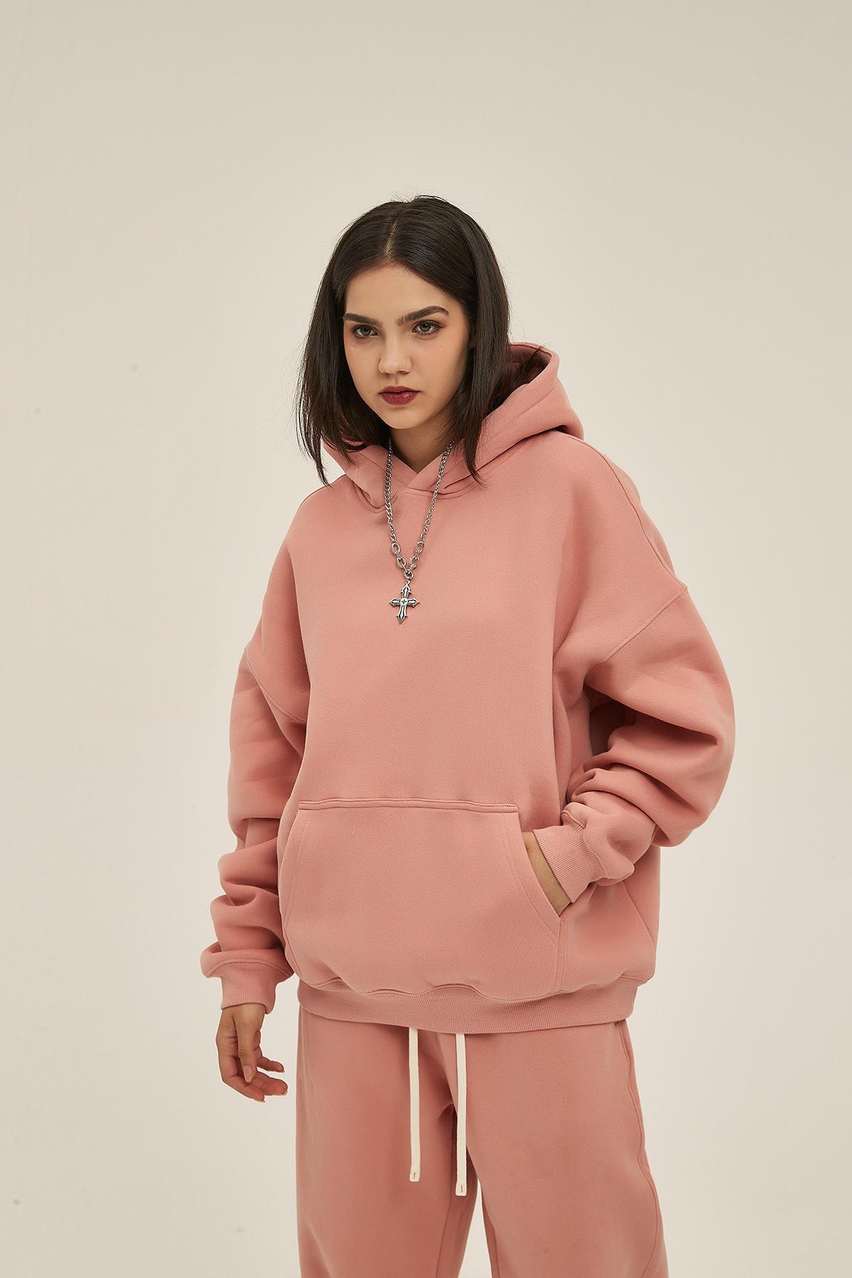 350G Loose Fleece Women Hoodie