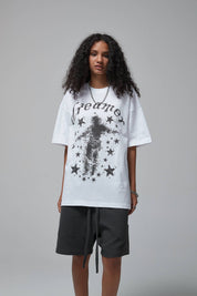 Dreamer Print Loose Women T-shirt