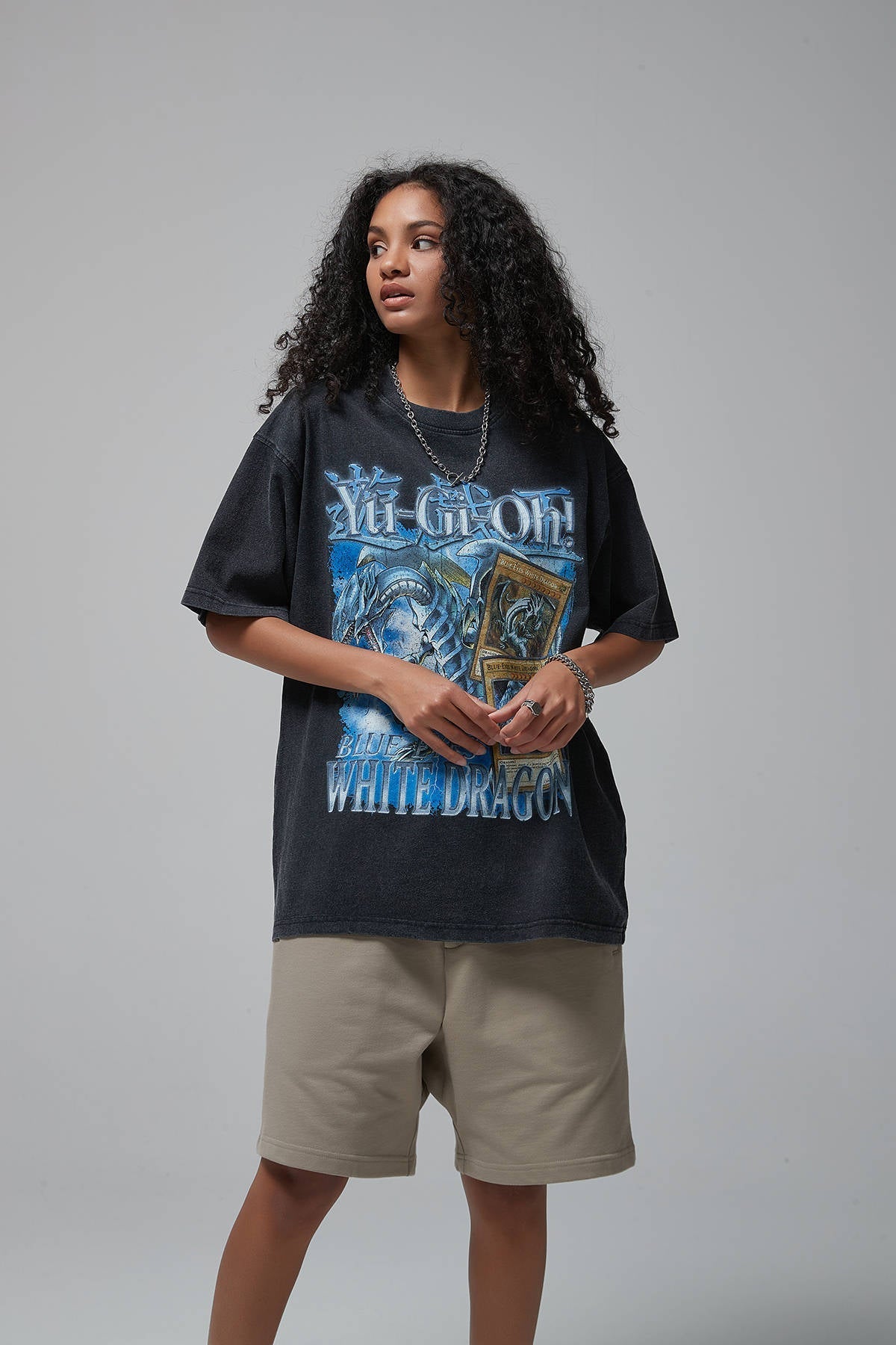 Blue-Eyes White Dragon Print Women T-Shirt