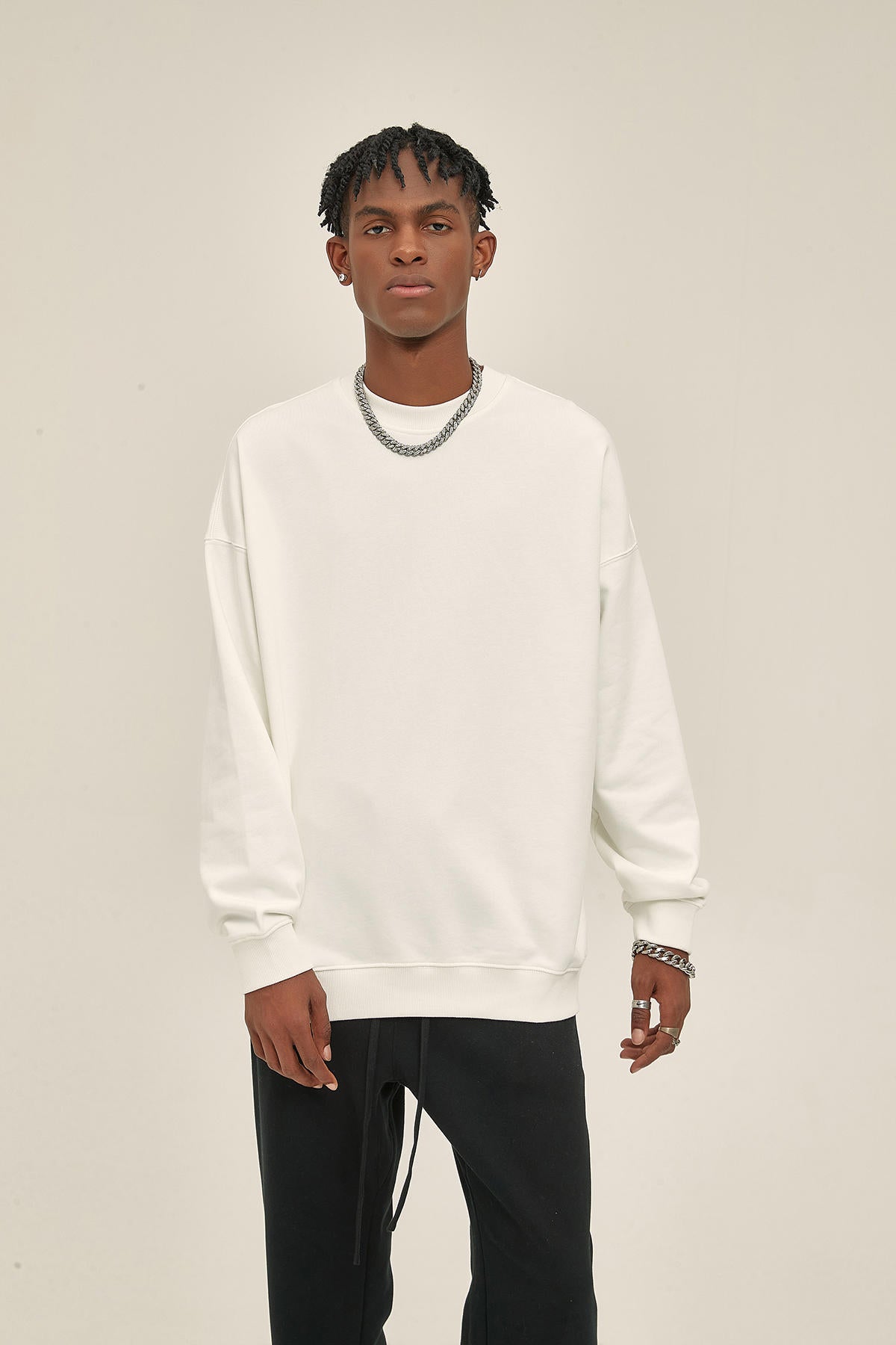 400G Heavyweight Men Long Sleeved Sweatshirt