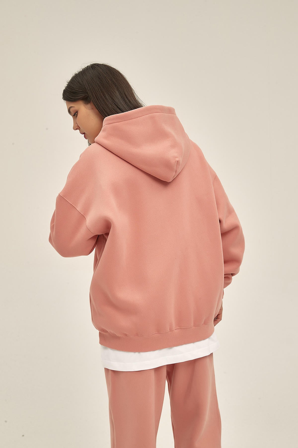 350G Fleece Zip Women Hoodie