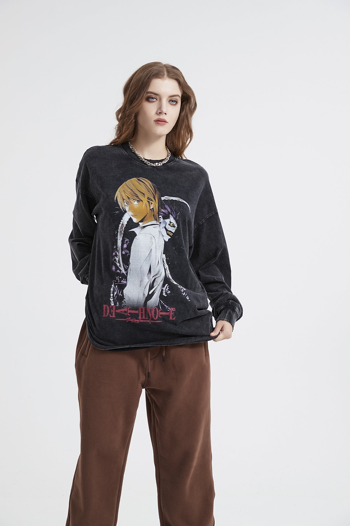 Death Note Print Women Long Sleeve T-Shirt