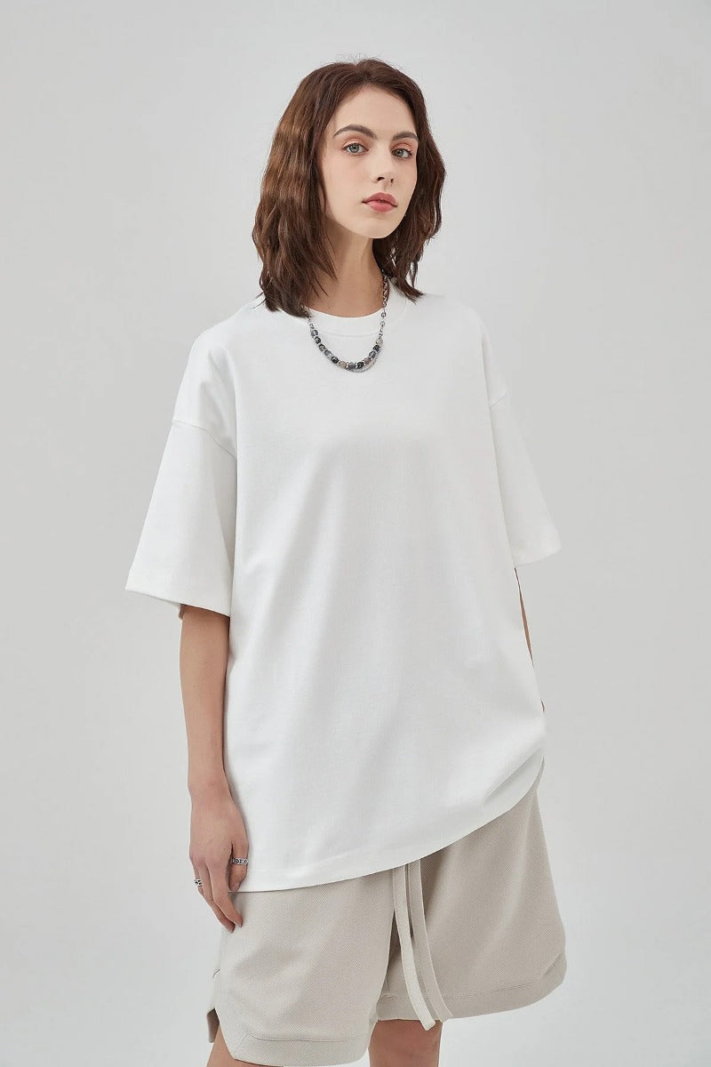 385G Loose Cotton Women T-shirt