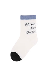 Graphic Letter Children Socks