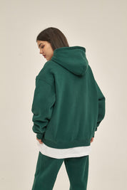 350G Fleece Zip Women Hoodie