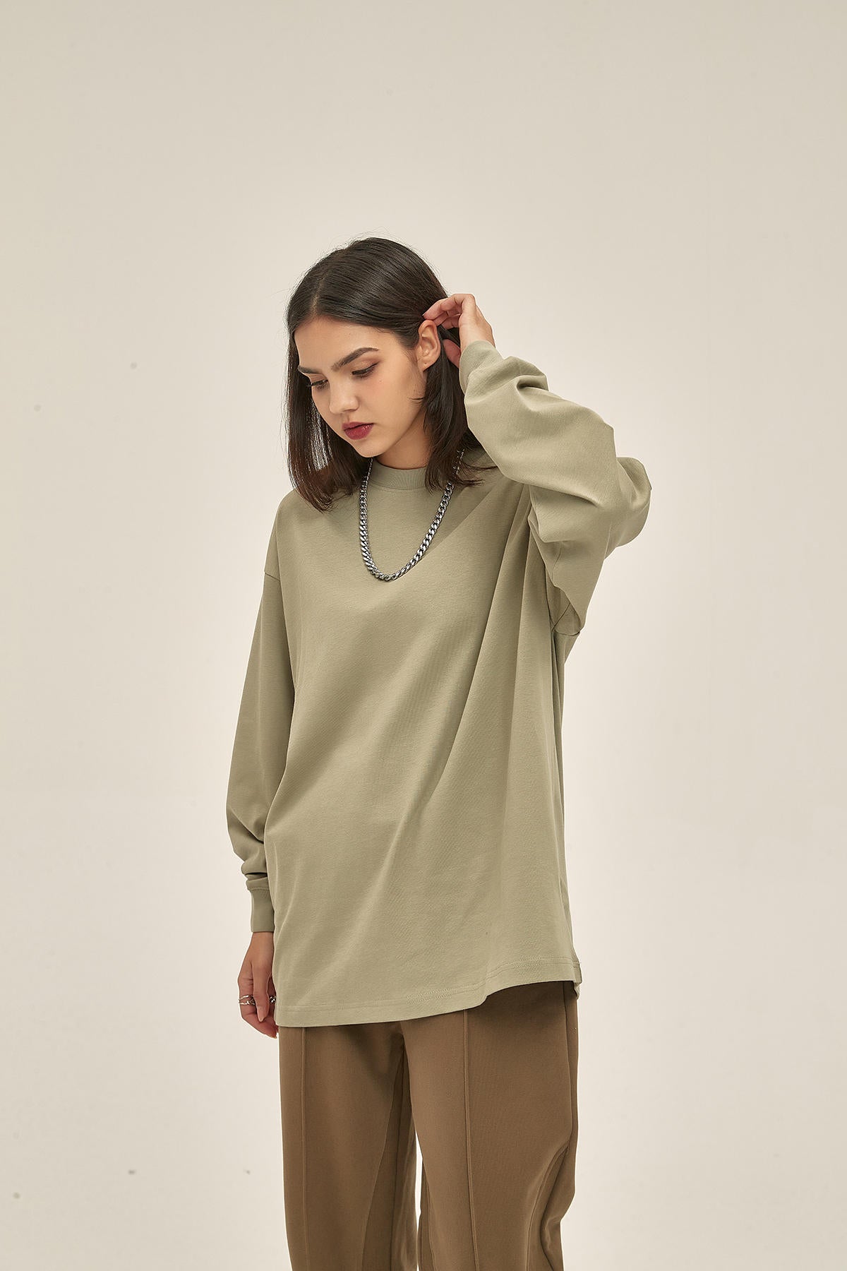 305G Loose Women Long Sleeve T-Shirt