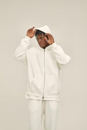 350G Fleece Zip Men Hoodie