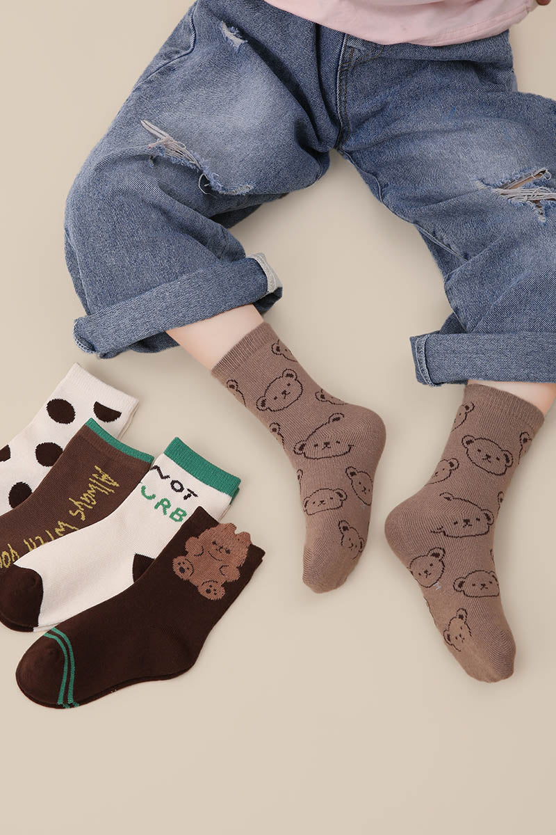 Polka Dot Bear Kids Socks