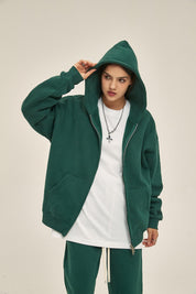 350G Fleece Zip Women Hoodie