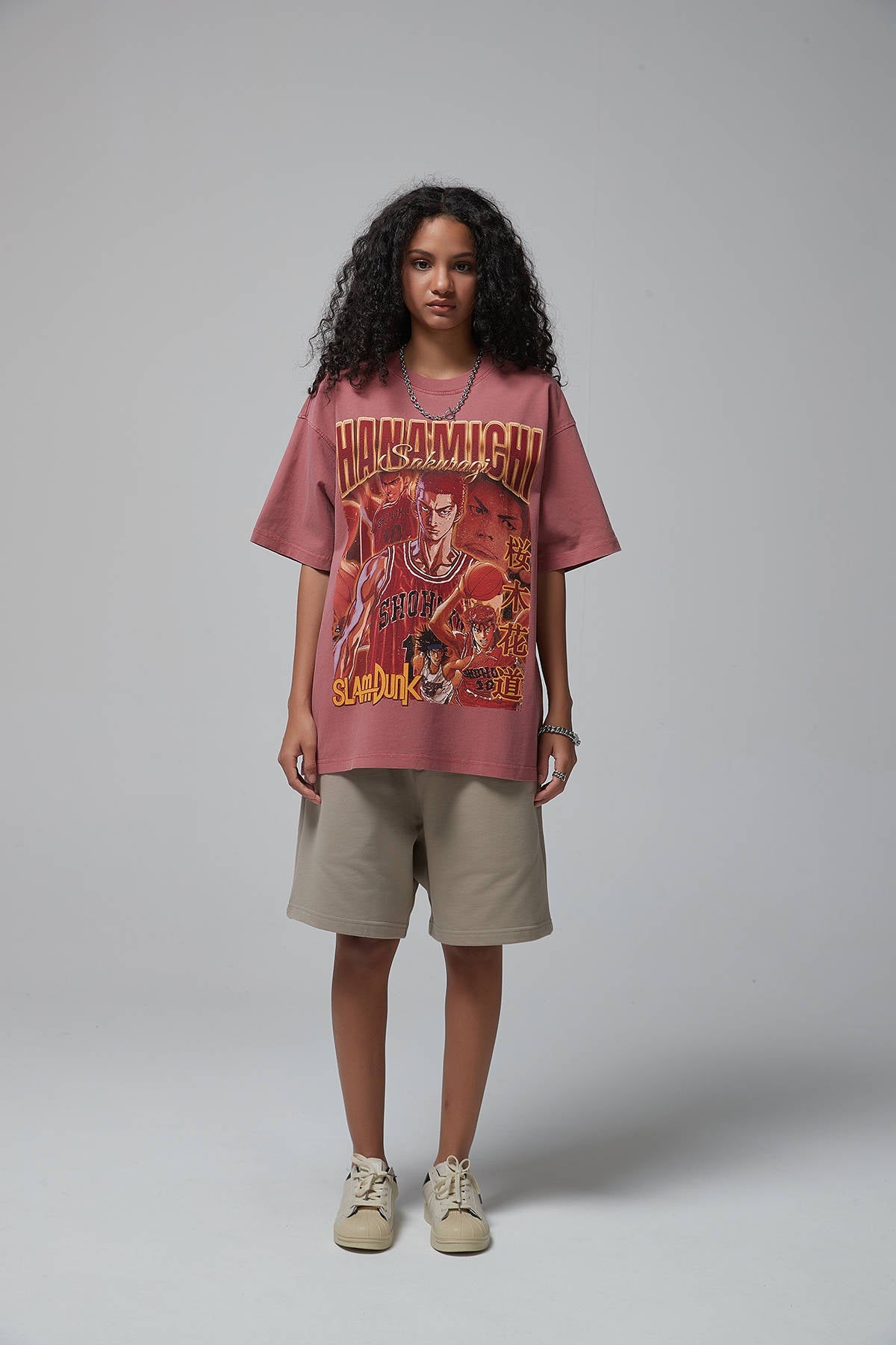 Sakuragi Hanamichi Print Loose Women T-Shirt