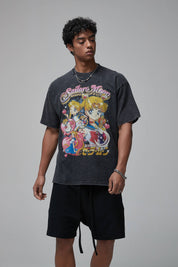 Sailor Moon Print Cotton Men T-Shirt