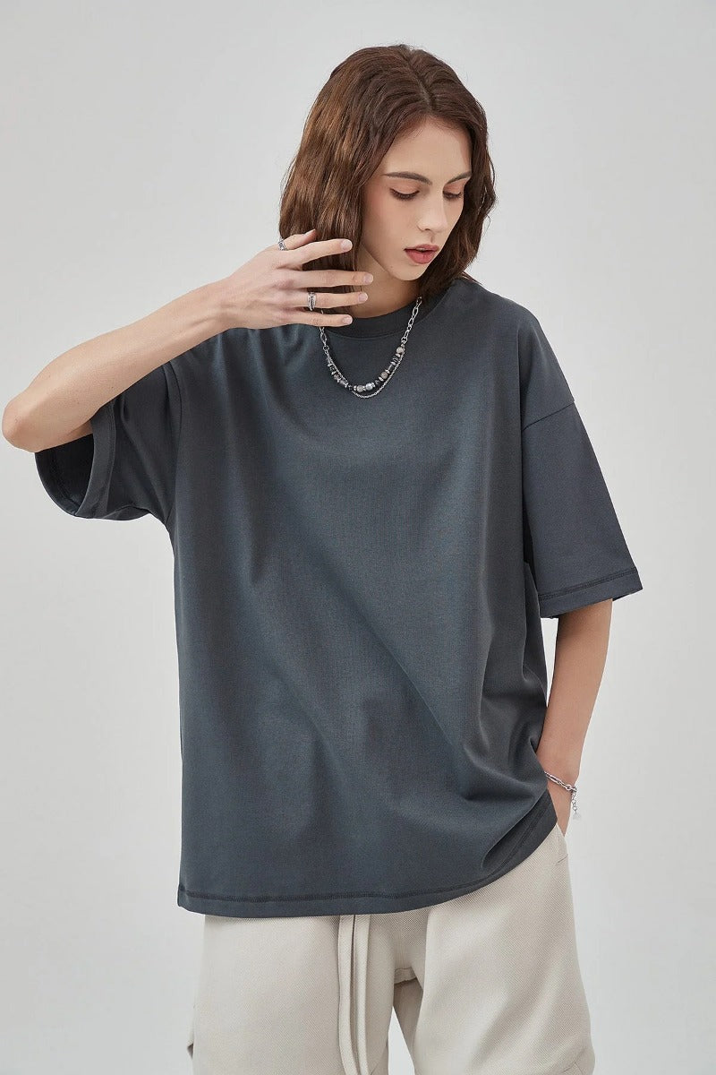 385G Loose Cotton Women T-shirt