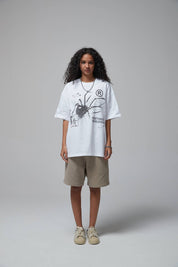 Spider Print Loose Women's T-Shirt