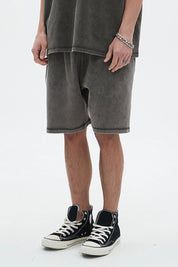 400G Cotton Vintage Men Shorts