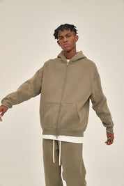 350G Fleece Zip Men Hoodie