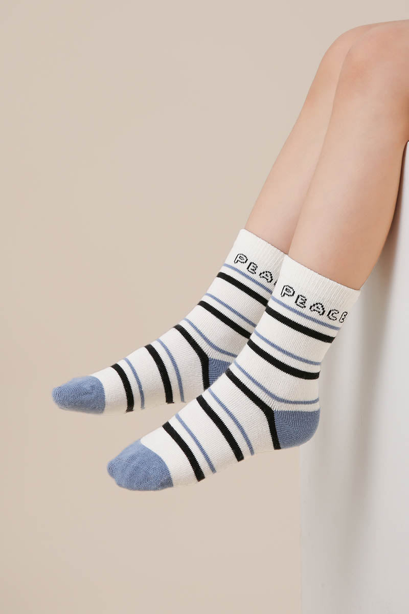 Graphic Letter Children Socks