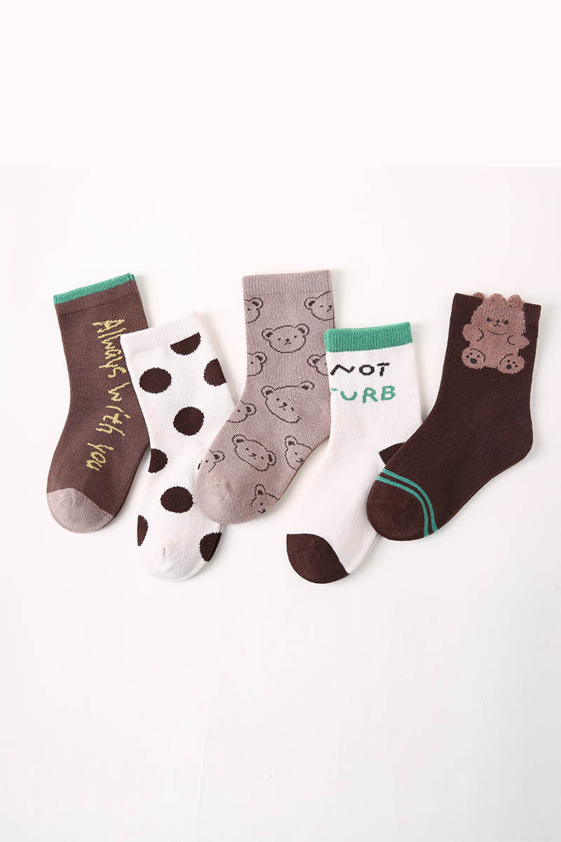 Polka Dot Bear Kids Socks