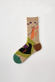 Abstract Pattern Simple Women Socks