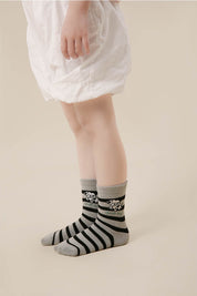 Striped Puppy Kids Socks