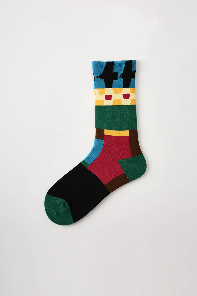 Contrast Print Women Socks