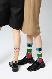 Contrast Print Women Socks