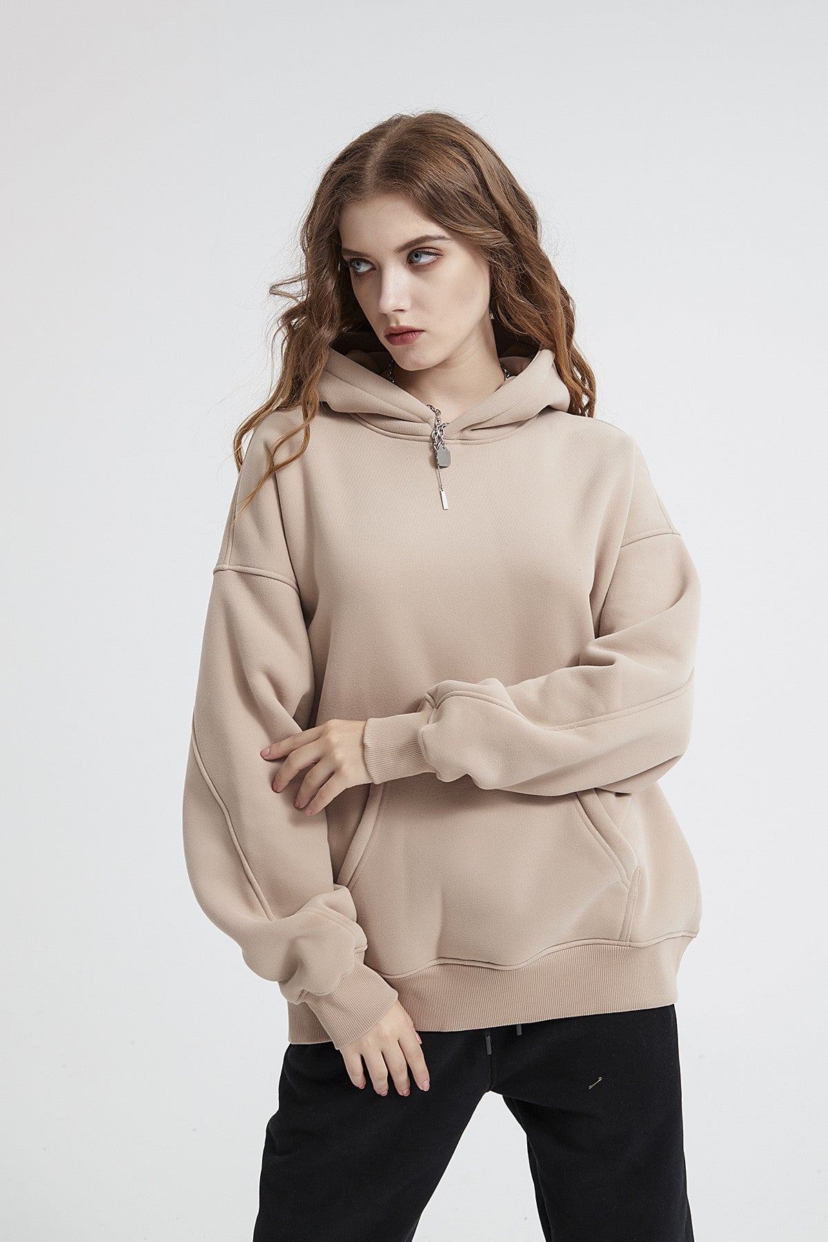 Solid Color Basic Women Hoodie