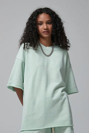 Dyed Washed Loose T-shirt And Shorts Set